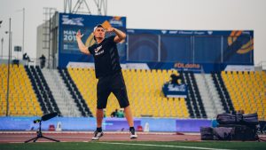 Thomas Röhler testing at Diamond League Doha